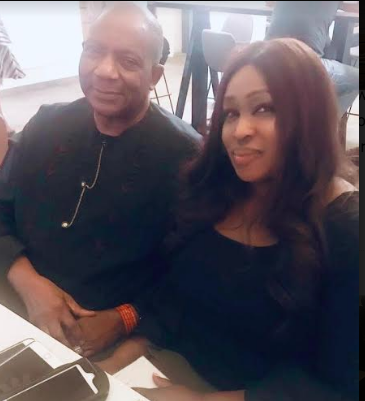 Urhobo Progressive Union President, Moses Taiga spotted with wife, Oyeyinka