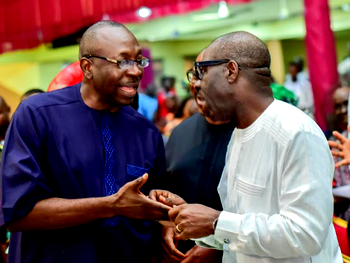 Obi, Obaseki at Pastor Ize-Iyamu’s wife’s birthday