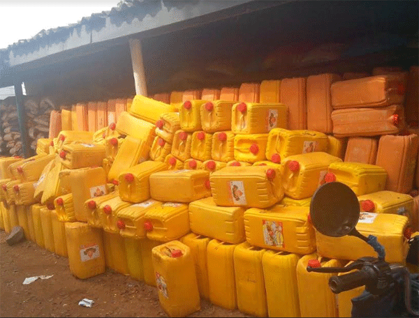 Customs Seize Caskets Containing 19 Jerry Cans Of Petrol in Ogun