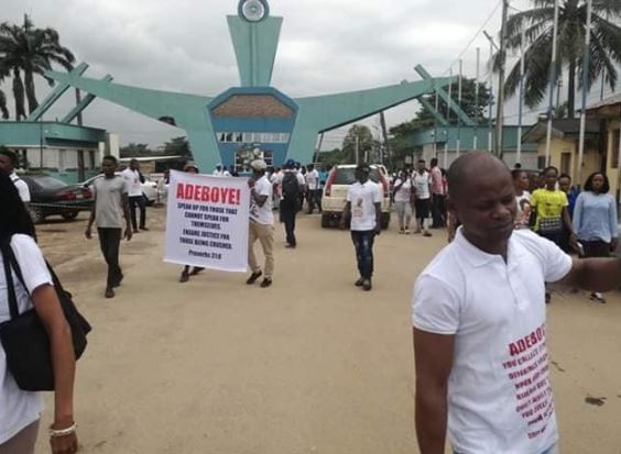 Protesters storm RCCG, ask Pastor Adeboye to speak up against injustice