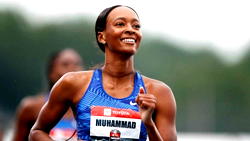 Muhammad smashes women’s 400m hurdles world record