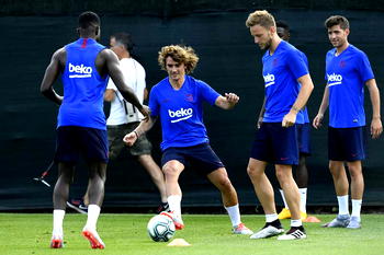 Griezmann trains for the first time with Barcelona