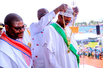 Photos: Buhari receives Liberia’s highest award