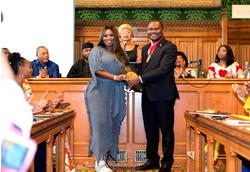 Peace Hyde receives Social Impact Award at UK House of Commons, House of Parliament