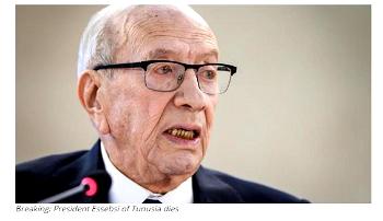 Breaking: President Essebsi of Tunisia is dead