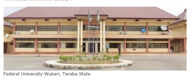 Federal University, Wukari in Taraba state.