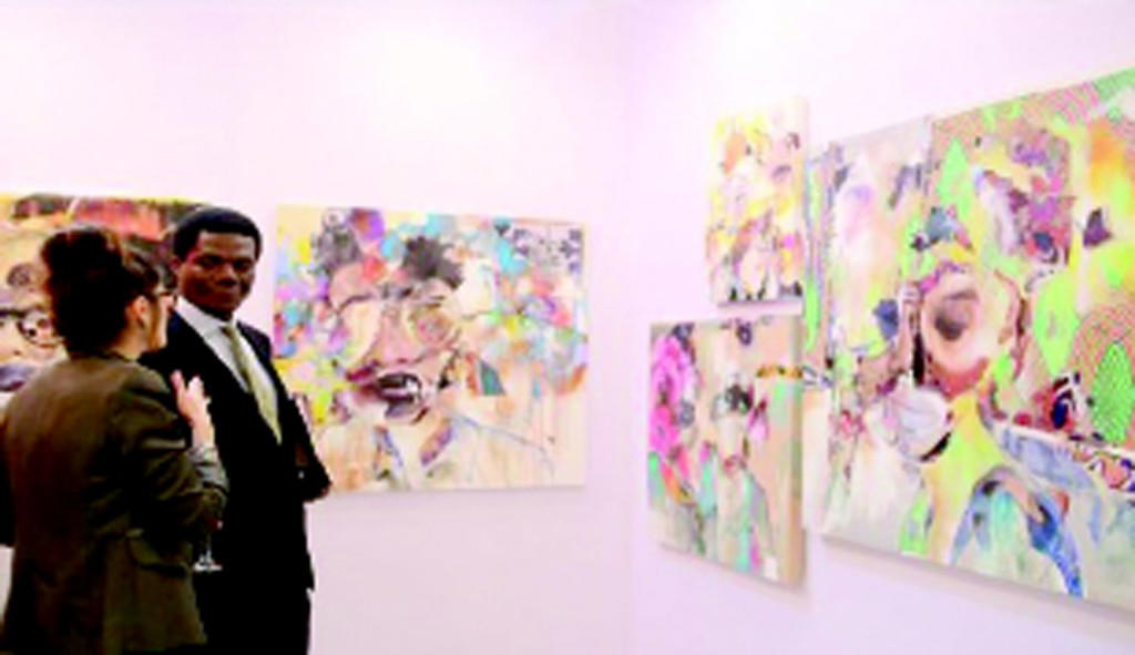 •Guests at the SMO Contemporary Booth at the 2018 edition of ART X Lagos.