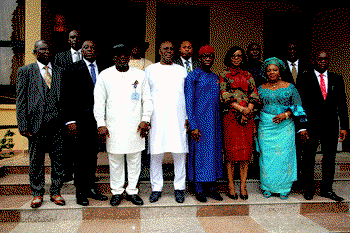 Okowa Swears in 8 Commissioners