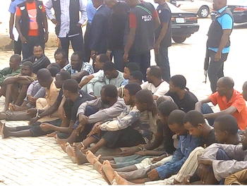 (PHOTOS) Police set to parade kidnappers of traditional head of Daura, others
