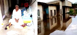 Lagos Flood : Mother, child sleep in toilet