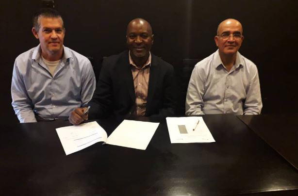 Leehu Hacohen, Group CEO, Galooli Power; Wole Abu, CEO Pan African Towers; and Nissim Moshe, CEO Galooli Nigeria