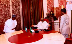 Breaking: Again, Buhari, Lawan, Gbajabiamila, in closed door meeting