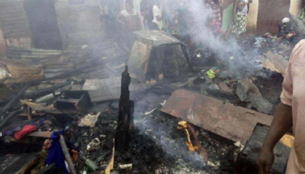Part of the destroyed Amaigbo market