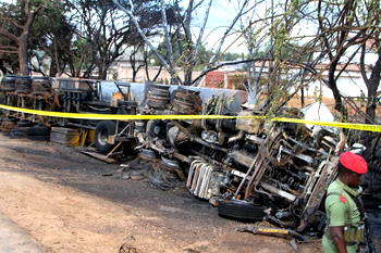 Fuel tanker blast kills 64 in Tanzania