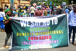 Photos: Anti-Revolution Protest in Alausa, Lagos