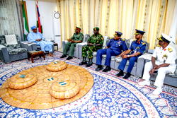 Photos: President Buhari, Service Chiefs meet