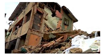 Photos: Another two-storey building collapses in Lagos