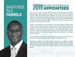 Buhari, minister, Fashola