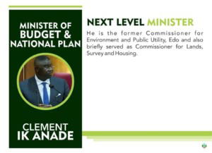 Minister, budget Anade