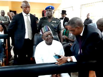 Jime vs Ortom: Gov. Ortom appears in tribunal, closes defense, confident of victory