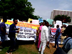 N/Delta communities protest in Abuja over non-payment of N6.9bn rent by Shell