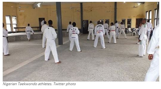 Nigerian Taekwondo athletes. Twitter photo