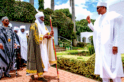 Photos: Buhari, Northern traditional rulers meet in Aso Rock