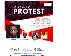 Adeyanju, Atoye, Raphael lead one million man #FreeSoworeNow protest Wednesday