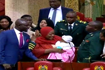 Breaking: Lawmakers disgrace colleague for entering chambers with baby