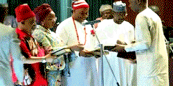 Breaking: (Ministerial swearing in): Ngige, Ikeazu, Ogah, Bello, Akpabio, take oaths