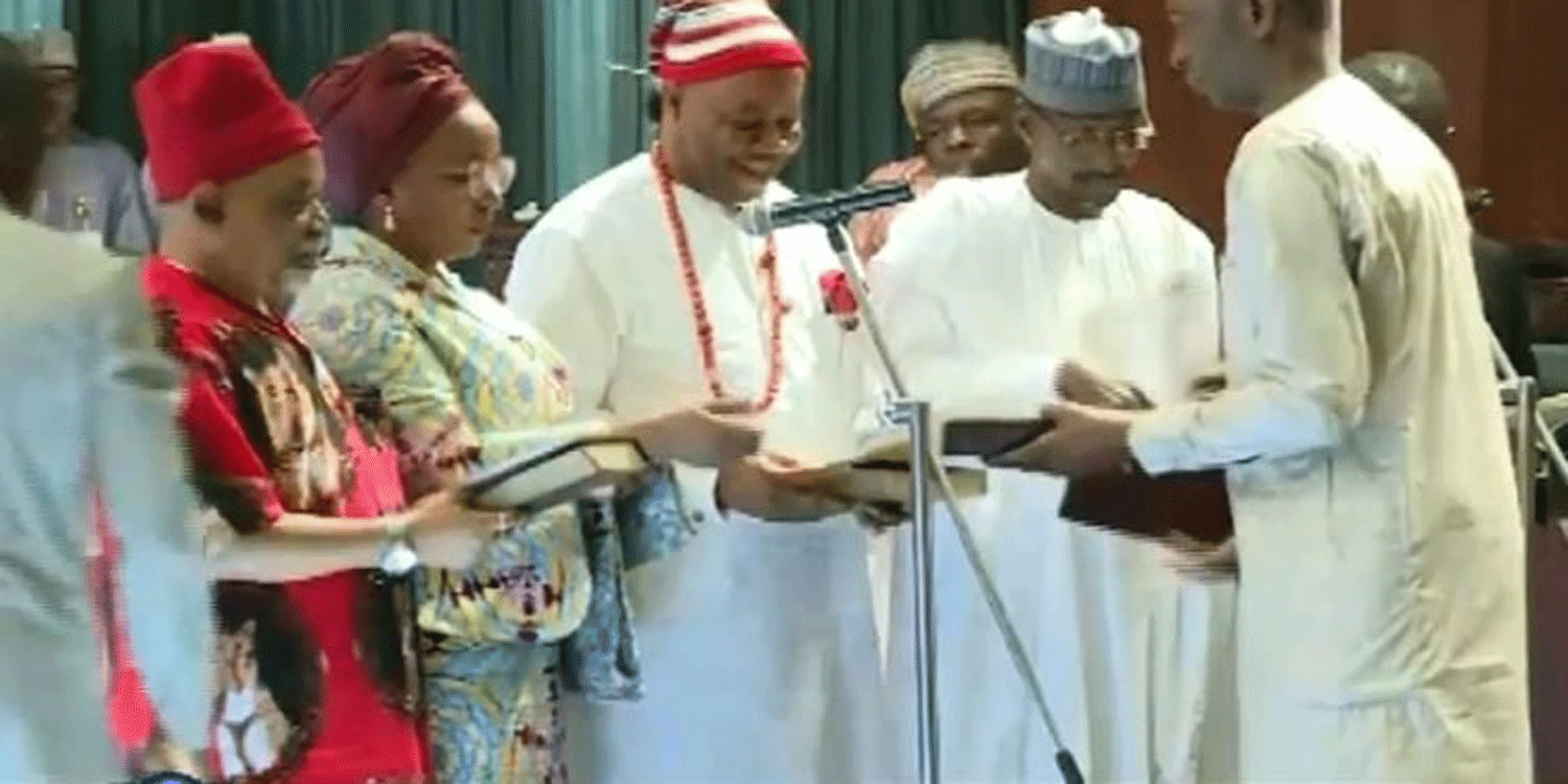 Breaking: (Ministerial swearing in): Ngige, Ikeazu, Ogah, Bello, Akpabio, take oaths