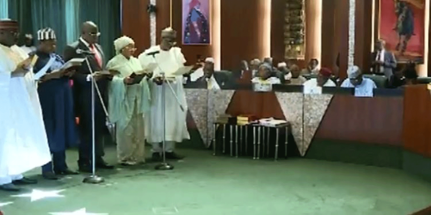 Breaking: Osinbajo arrives as, Adamu, Shehuri, Kategu, Sylva, Akume, take oaths
