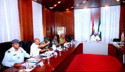 Breaking: Buhari, IGP Adamu, DG NIA, NSA meet in Aso Rock 