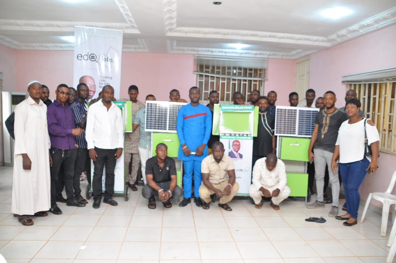 Edo govt distributes smart solar boxes to 22 youths