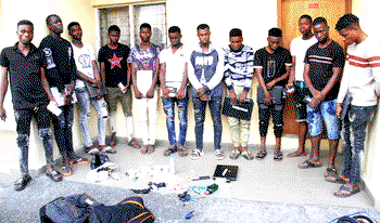 Breaking: EFCC arrests 12 suspected internet fraudsters in a yahoo yahoo school