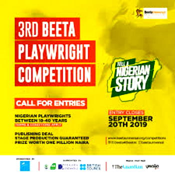 3rd Beeta Playwright Competition entries close September 30