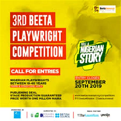 3rd Beeta Playwright Competition entries close September 30