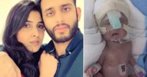 Couple, baby, Dubai