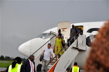 Obaseki’s reforms: Aero Contractors’ maiden flight lands in Benin as airline reopens operations