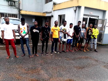 EFCC arrests 11 suspected internet fraudsters in Sapele