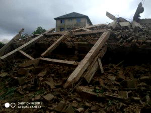 Three storey building collapses from foundation in Enugu