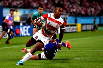 Rugby World Cup: Matsushima treble fires Japan to  win over Russia