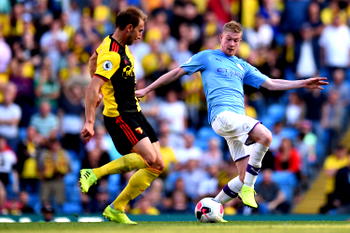 Manchester City hit eight in Watford demolition, Spurs rocked by Leicester