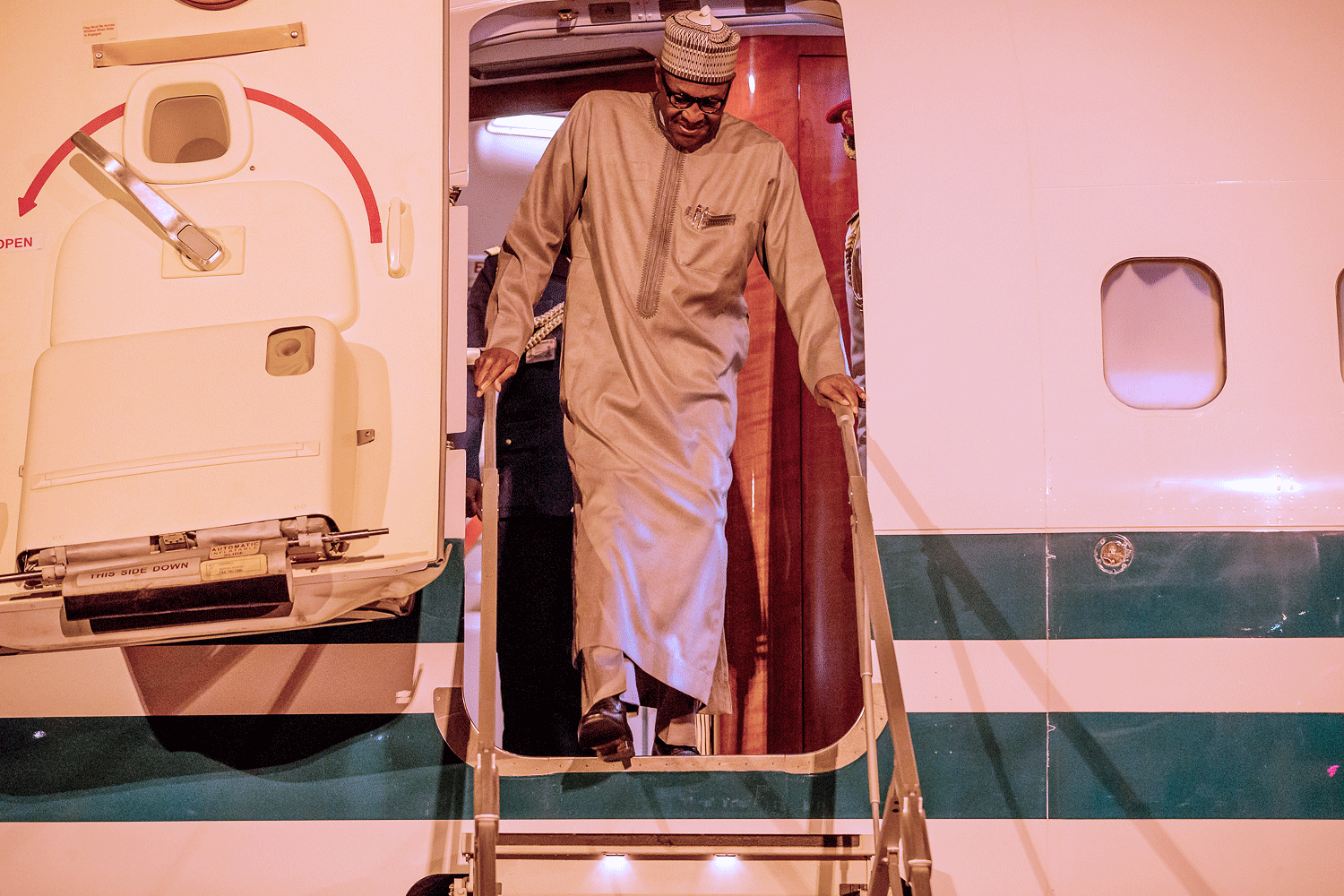 TICAD7: (Photos) Buhari arrives Abuja