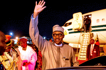 Breaking: Buhari arrives Abuja