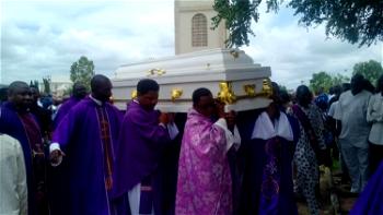 Slain Taraba priest: Tears overflow as Catholic community buries Fr Tanko