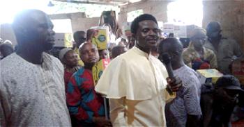 Pentecostal pastor fetes the blind, the crippled, widows in church