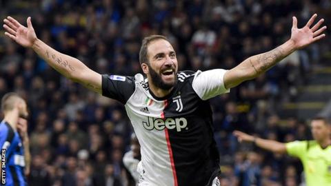 Juventus go top as Higuain seals victory at Inter