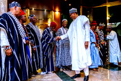 President Buhari receives courtesy  visit from Benue delegates