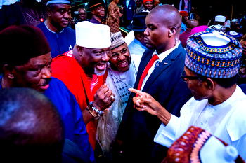 2020 Budget: Nigerians captions of Buhari, Dino trending picture